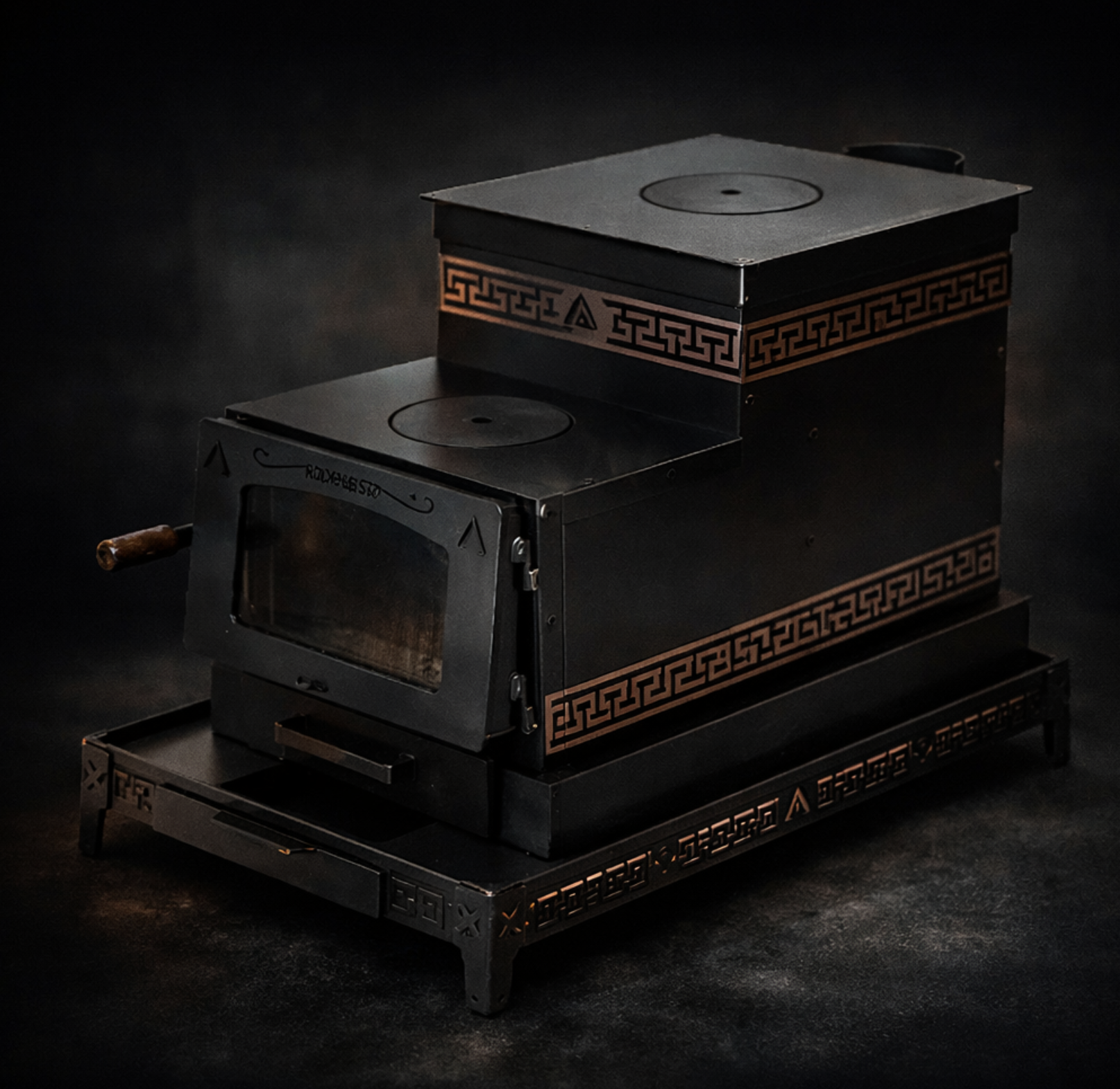 Himalayan Rocket Stove biomass heating system in field use
